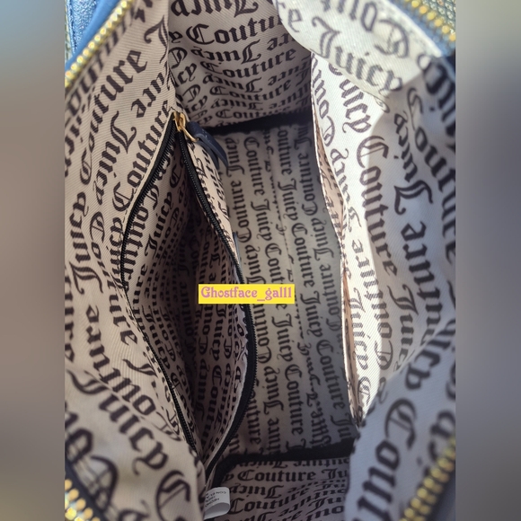 Juicy Couture Navy Suede Satchel with Pink Card Wallet - Picture 8 of 10